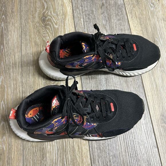 Adidas Originals Men’s US Size 7 Hi-Tail Black Red Orange Purple H69047 Shoes - Picture 2 of 11